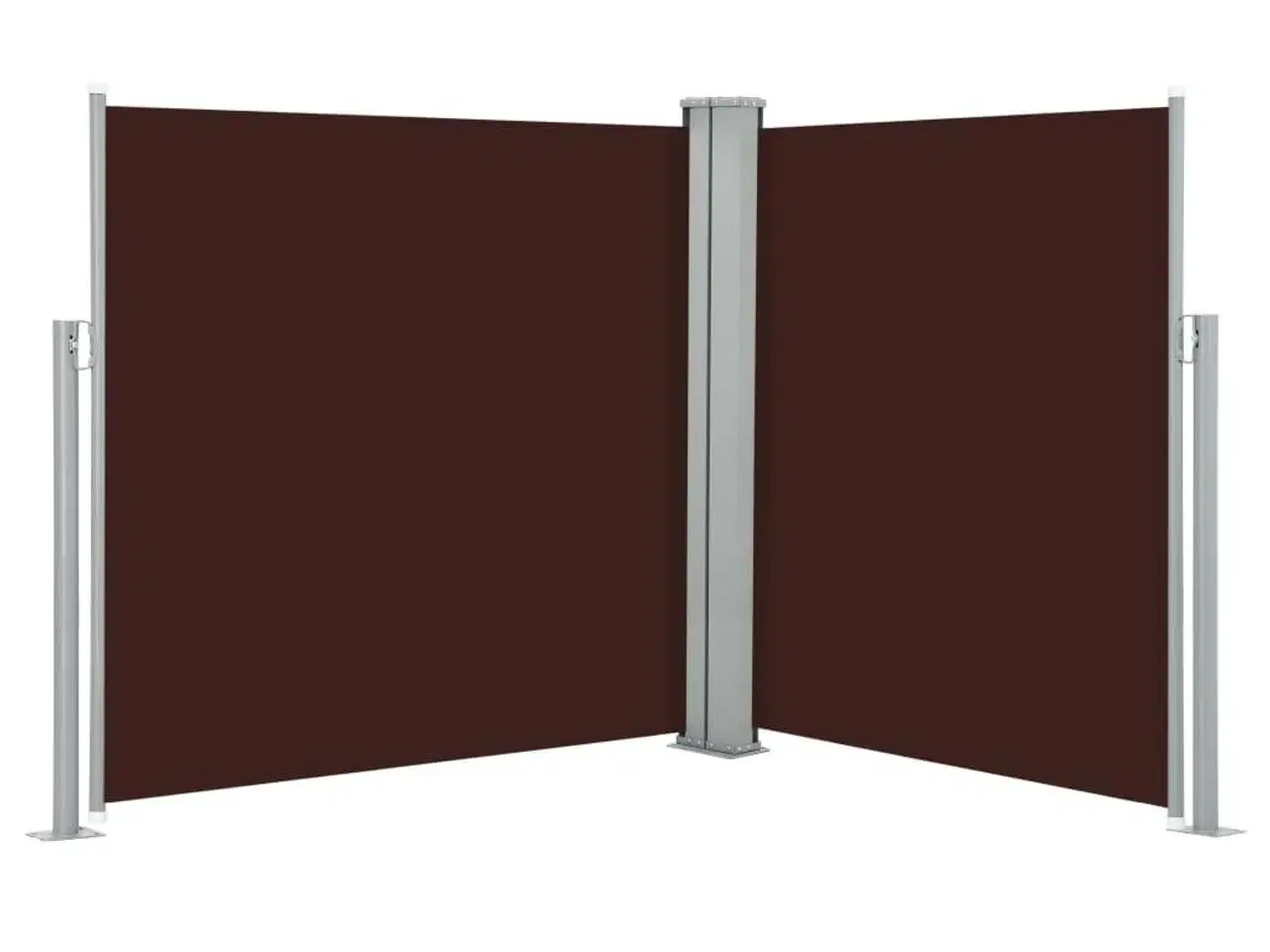 Billede 1 - Sammenrullelig sidemarkise 140 x 600 cm brun