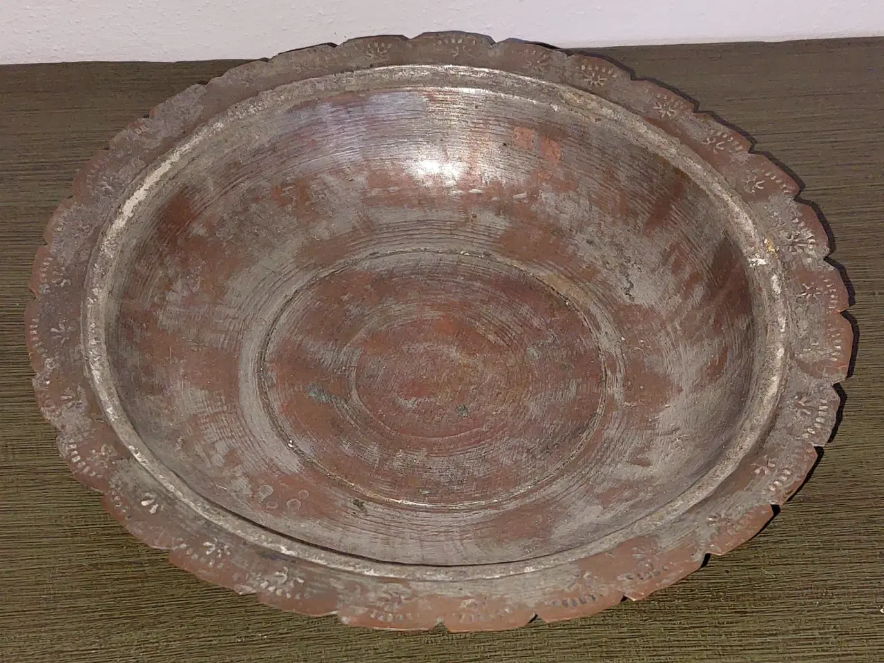 Billede 1 - Orientalsk fad / skål i kobber
