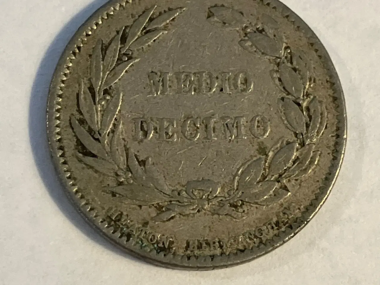 Billede 1 - 1/2 Decimo 1886 Ecuador