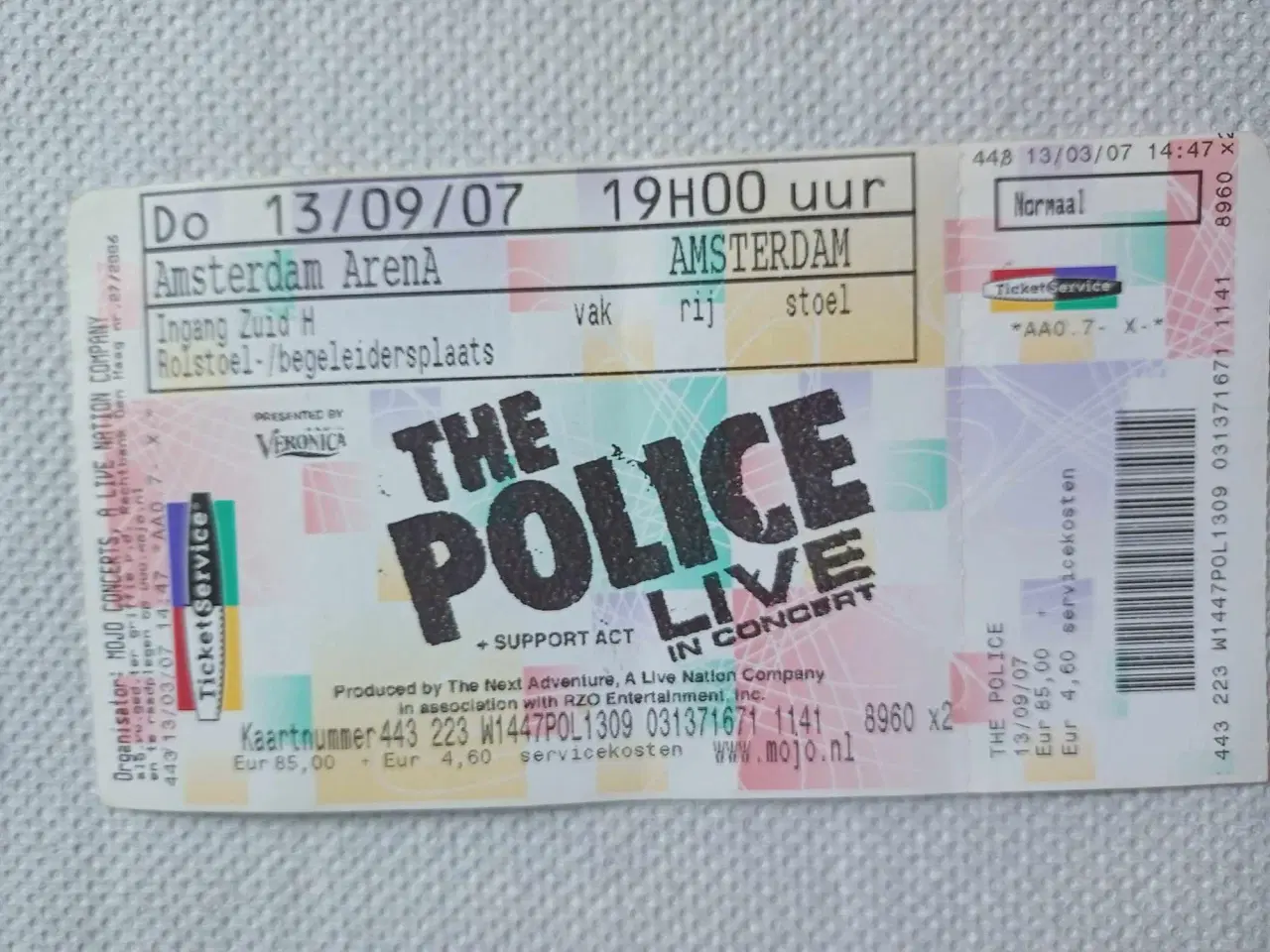 Billede 2 - Originale koncertbilletter Sting og The Police 