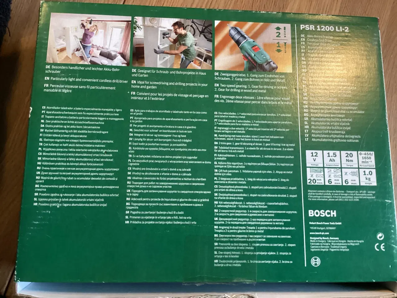 Billede 4 - Bosch PSB 1200 LI-2 Boremaskine 12V Grøn