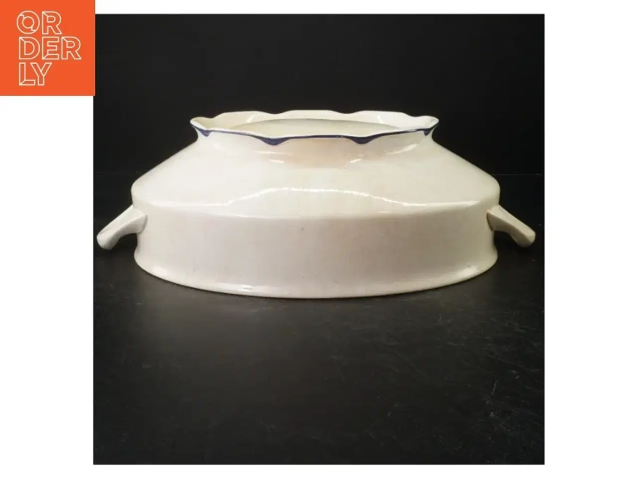 Billede 3 - Keramisk serveringsskål med håndtag (str. 37x24 cm)