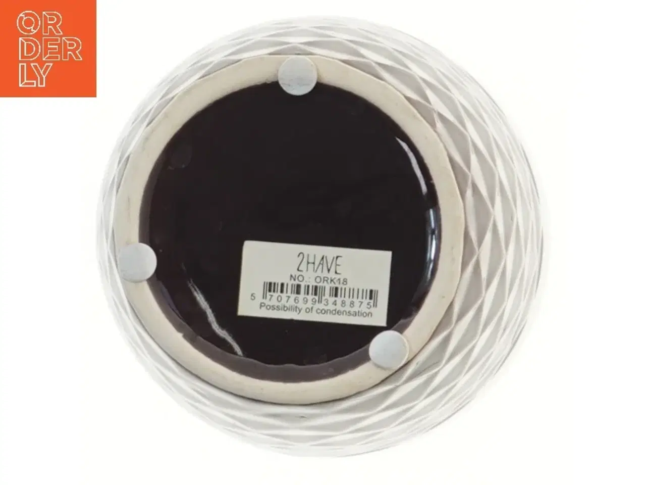 Billede 3 - Sort/mørk lilla vase med riflet mønster fra 2have (str. Ø 13 cm længde 15 cm)