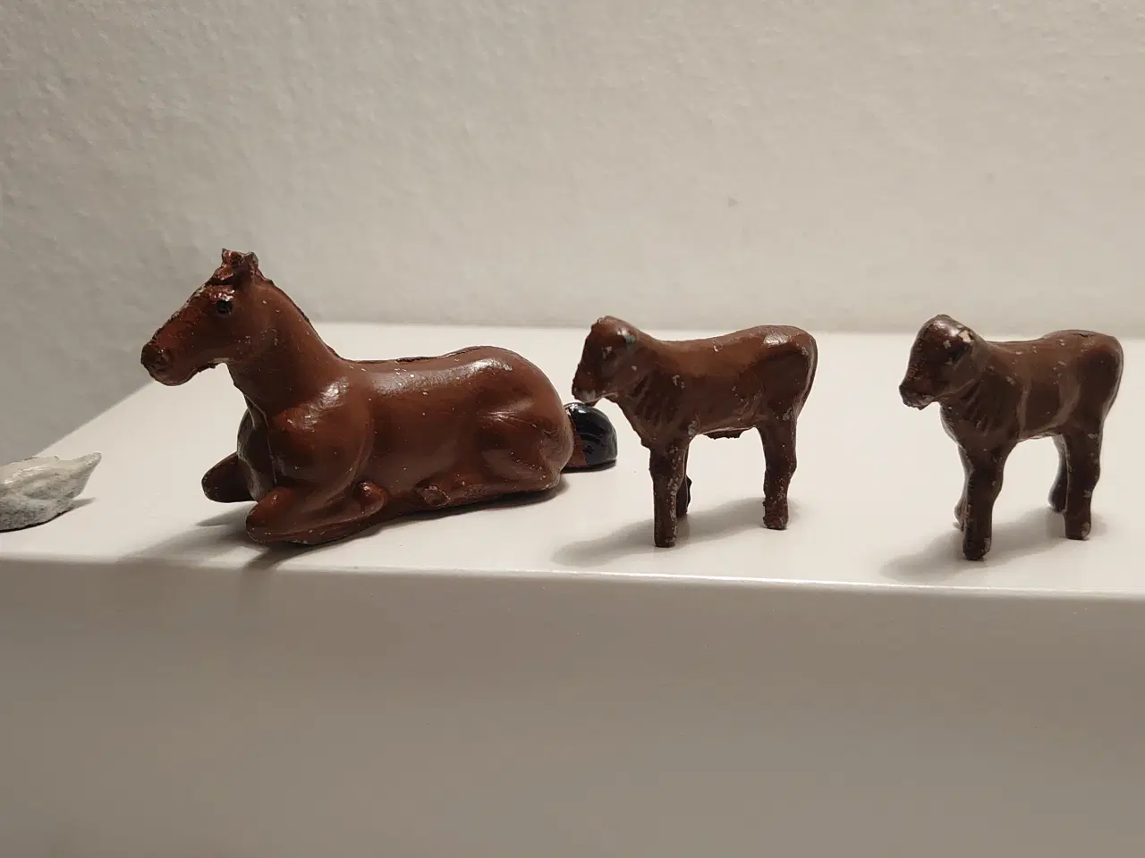 Billede 2 - 22 stk gamle bondegårdsdyr i metal. L 2,5-8,5cm