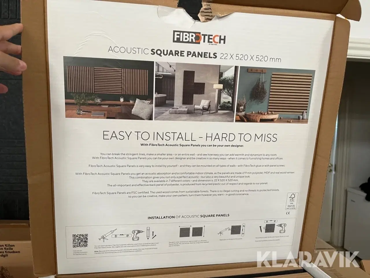 Billede 3 - Akustikpaneler Fibrotech Oiled Oak 160 styk