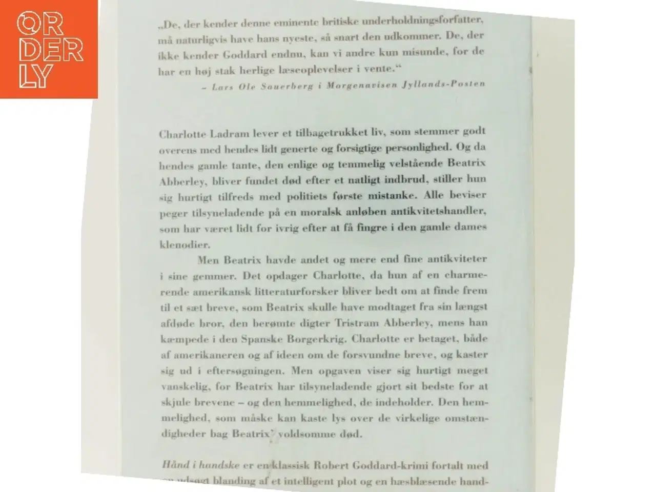 Billede 3 - Hånd i handske af Robert Goddard (Bog)