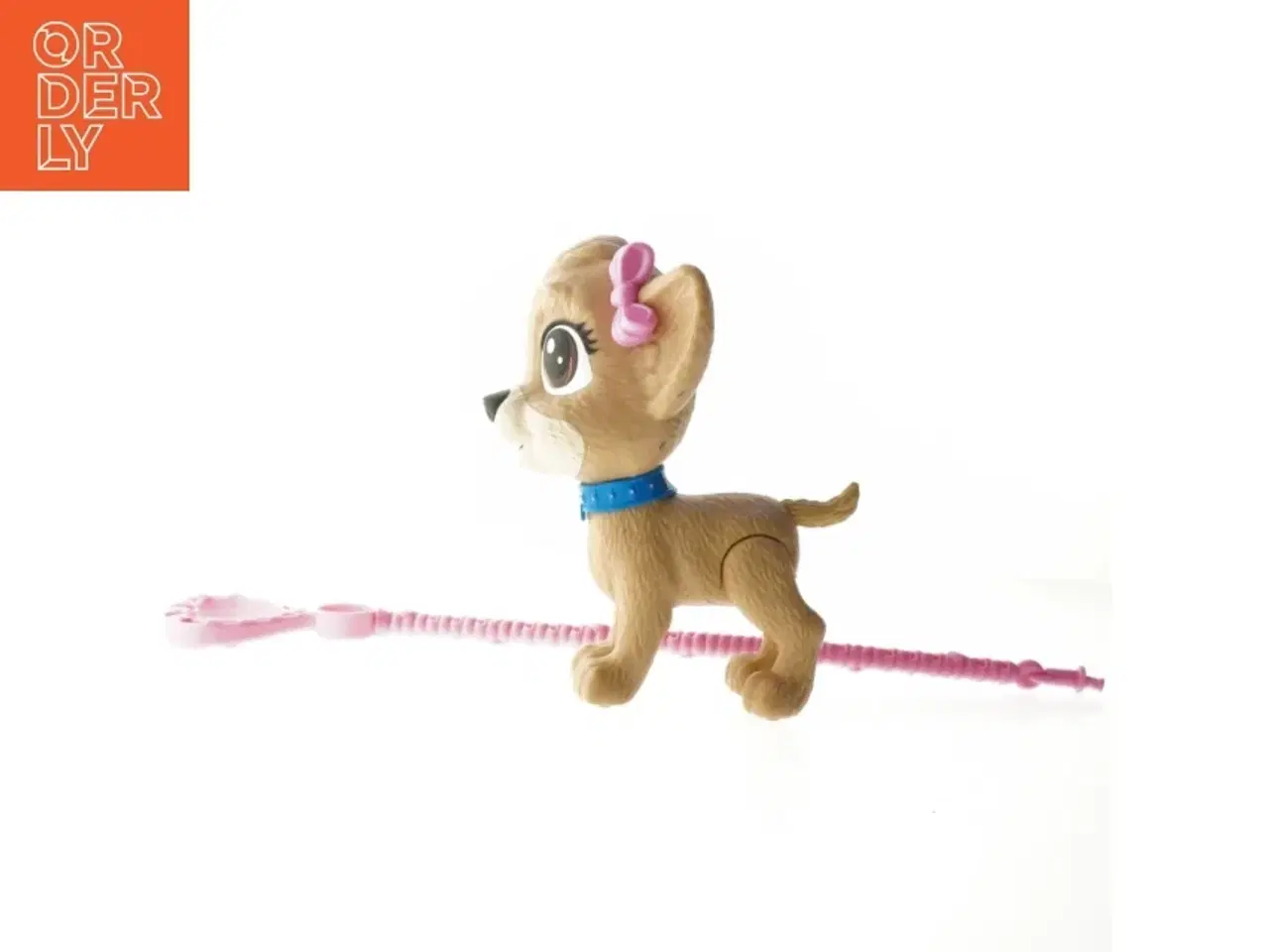 Billede 2 - Figurlegetøj hund med snor (str. 17 cm)