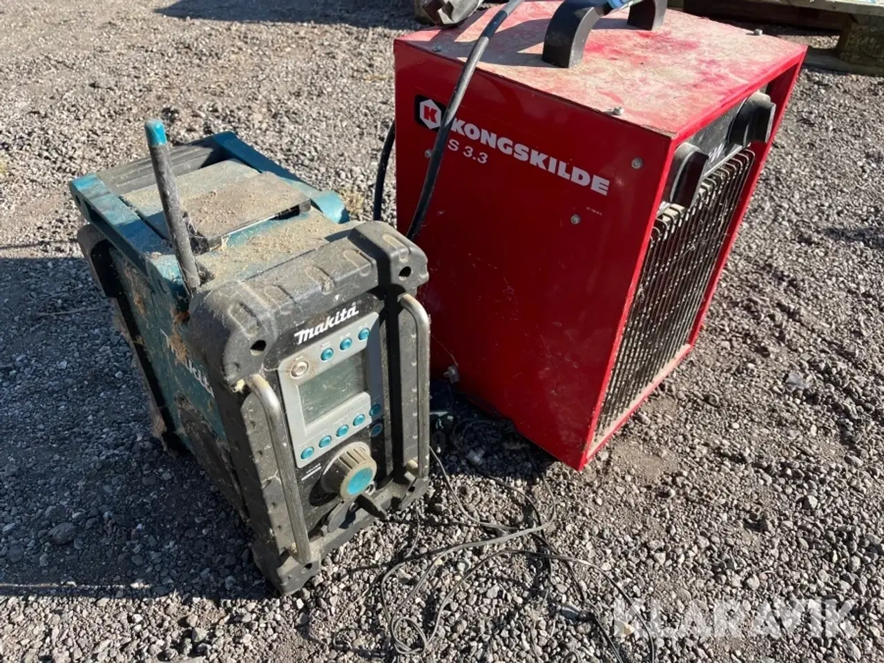 Billede 4 - Varmeblæser Kongskilde & Makita radio