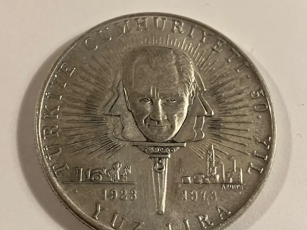 Billede 1 - 100 Lira 1973 Turkey - 50th Anniversary of Republic