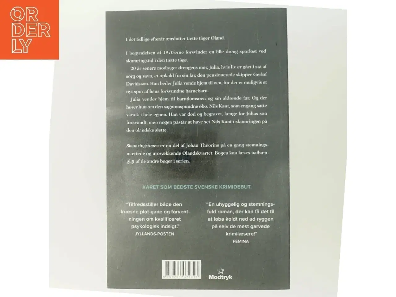 Billede 3 - Skumringstimen : krimi af Johan Theorin (Bog)