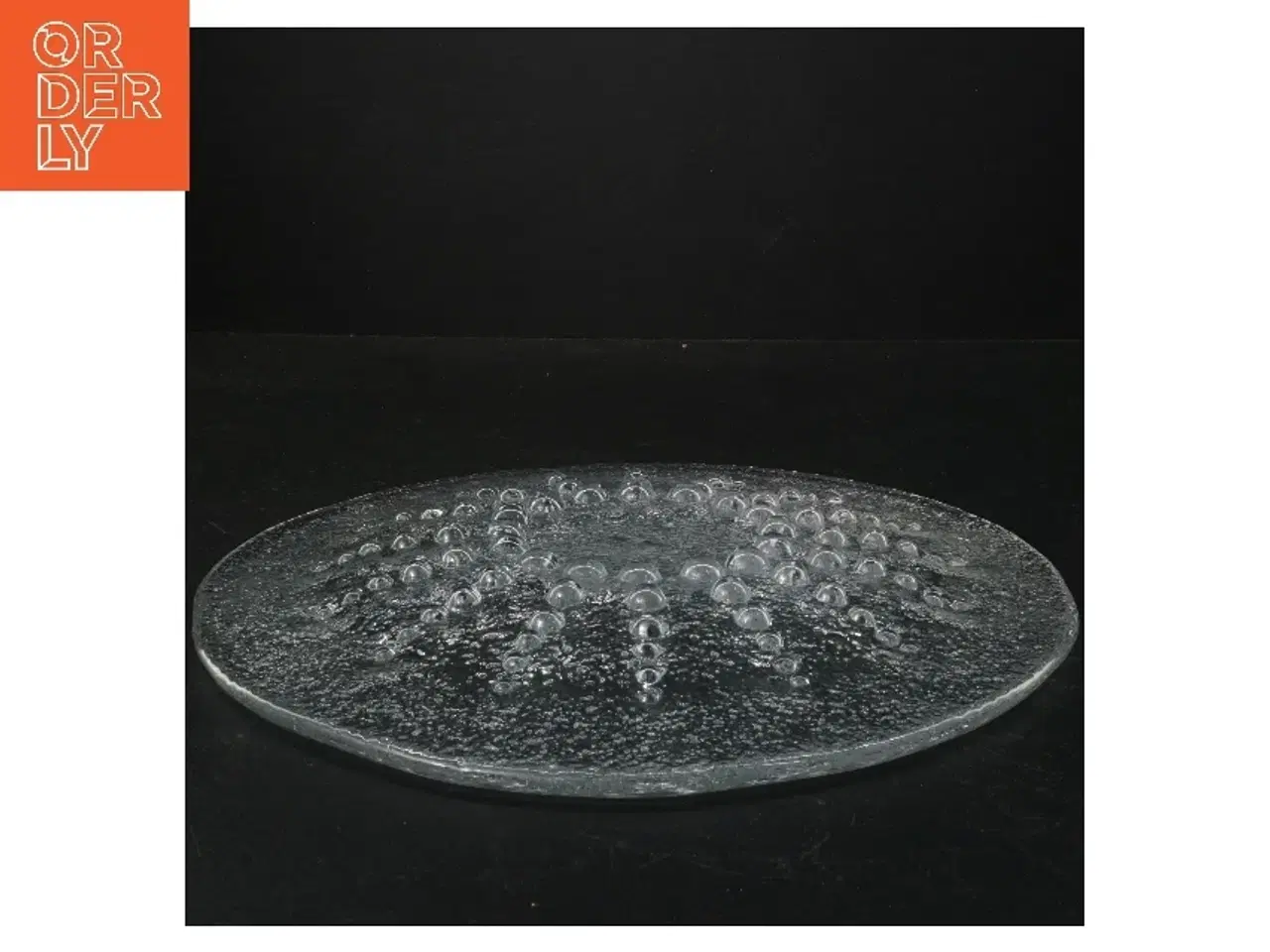 Billede 2 - Glasfad med bobledesign (str. 30 cm i diameter)