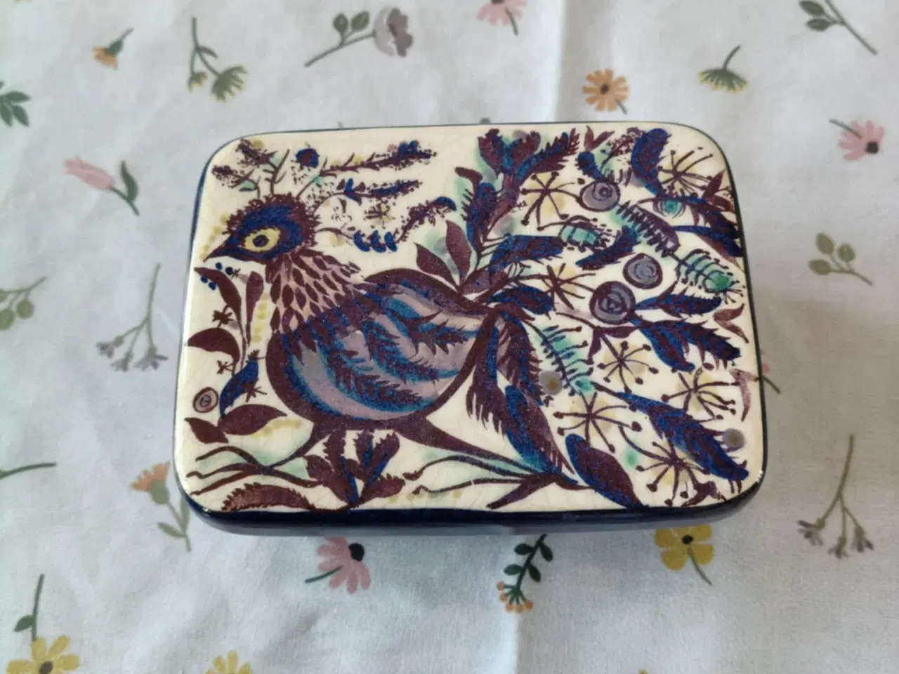 Billede 2 - aluminia krukke i fede farver men med  Krakelering