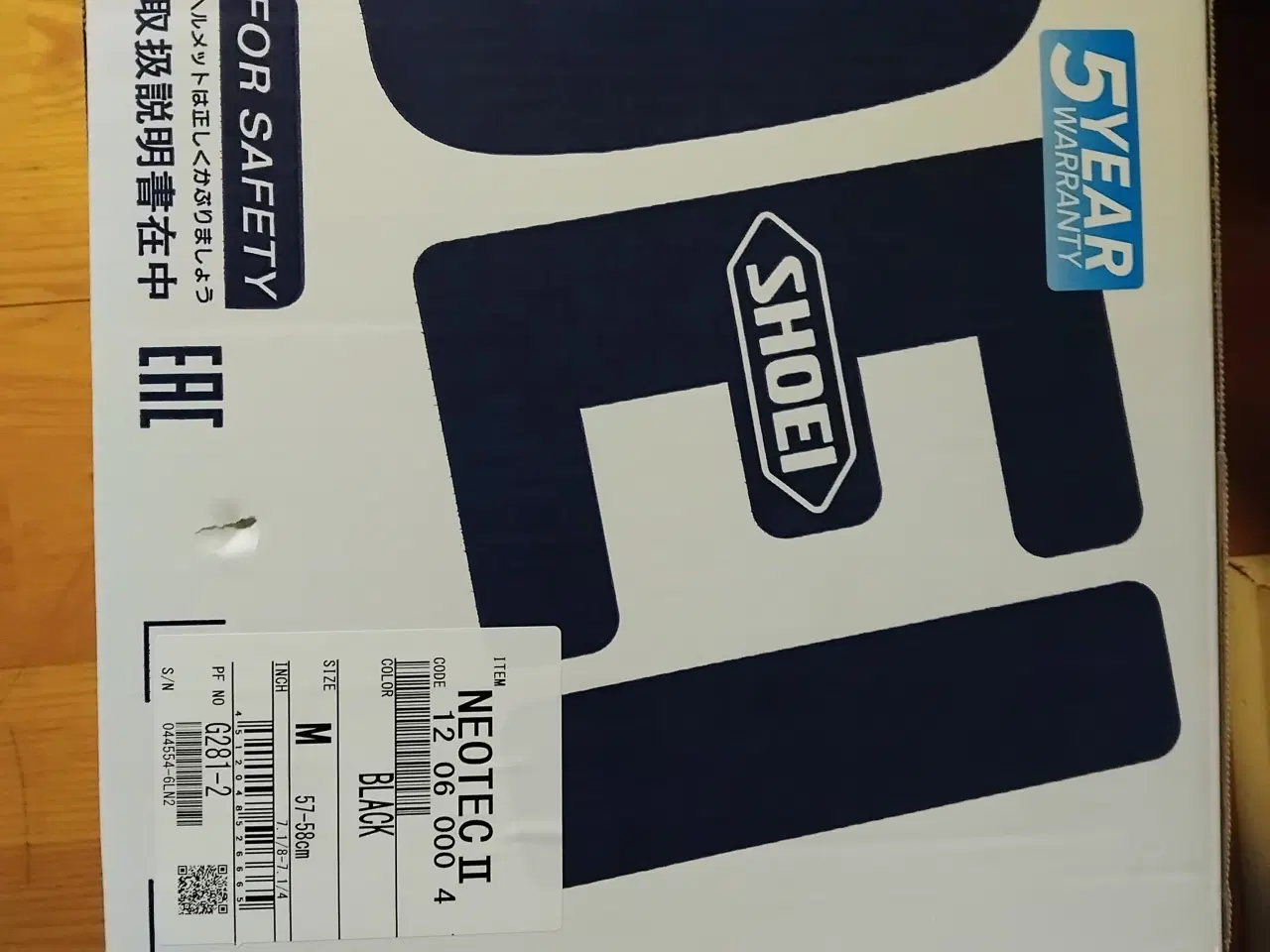 Billede 4 - Hjelm Shoei Neotec 2, sort str. M, ny