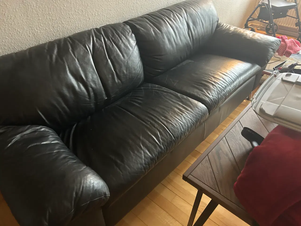 Billede 1 - Fin lædersofa