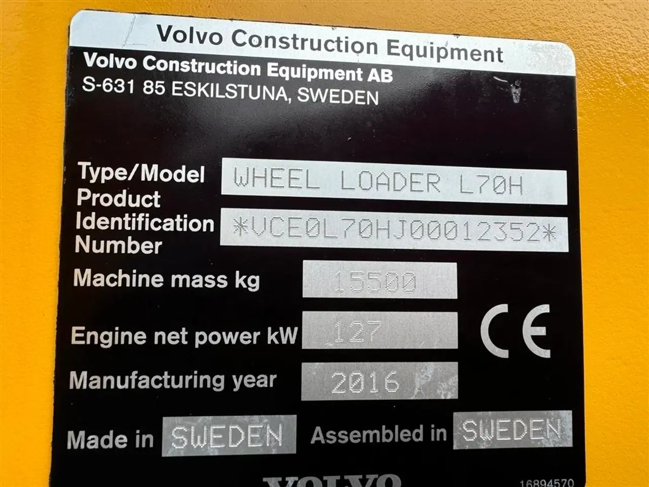 Billede 16 - Volvo L 70 H KUN 7900 TIMER OG MED CDC STYRING!