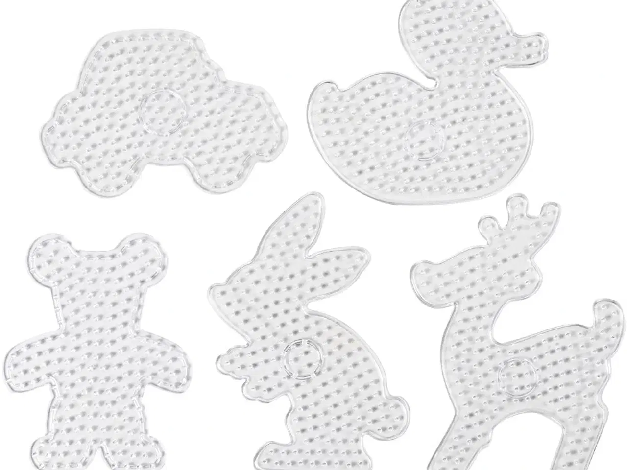 Billede 1 - Perleplade Sæt med Bamse, Bil, Dådyr, And og Kanin