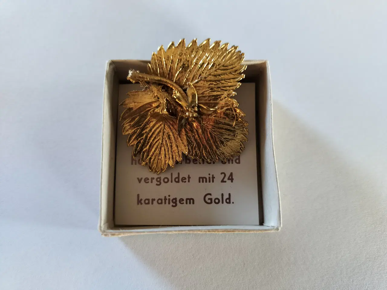Billede 3 - Super Smuk Broche forgyldt med 24 karat guld