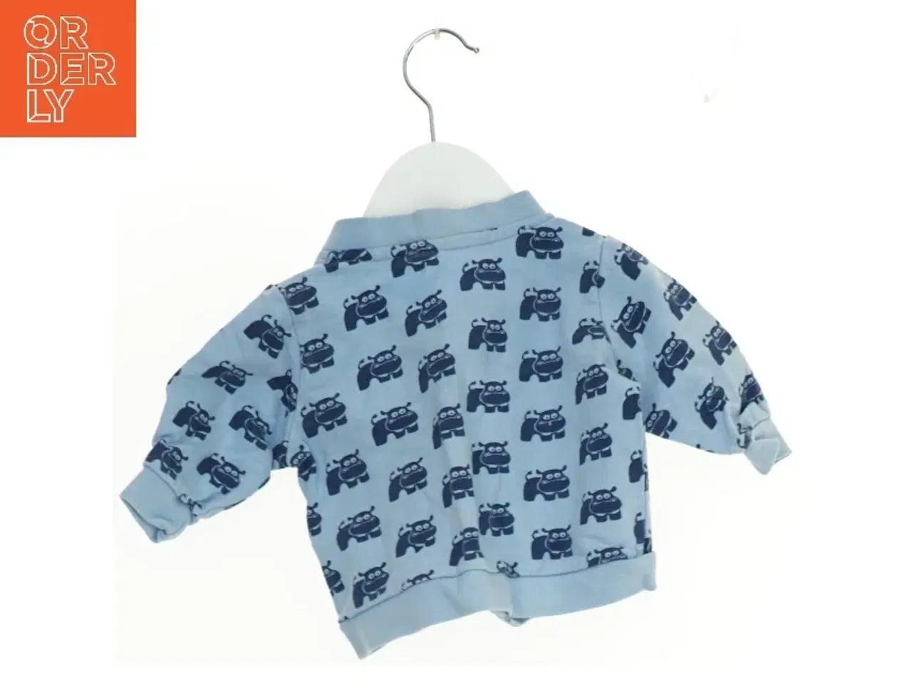 Billede 2 - Blå babyjakke med monsterprint fra Mads & Mette (str. 62)