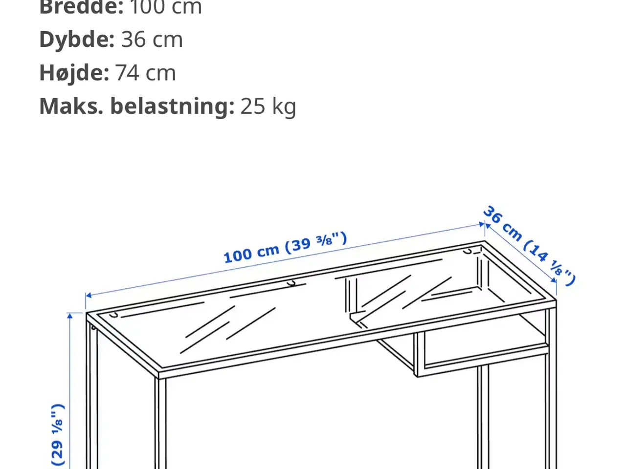 Billede 3 - Ikea bord 