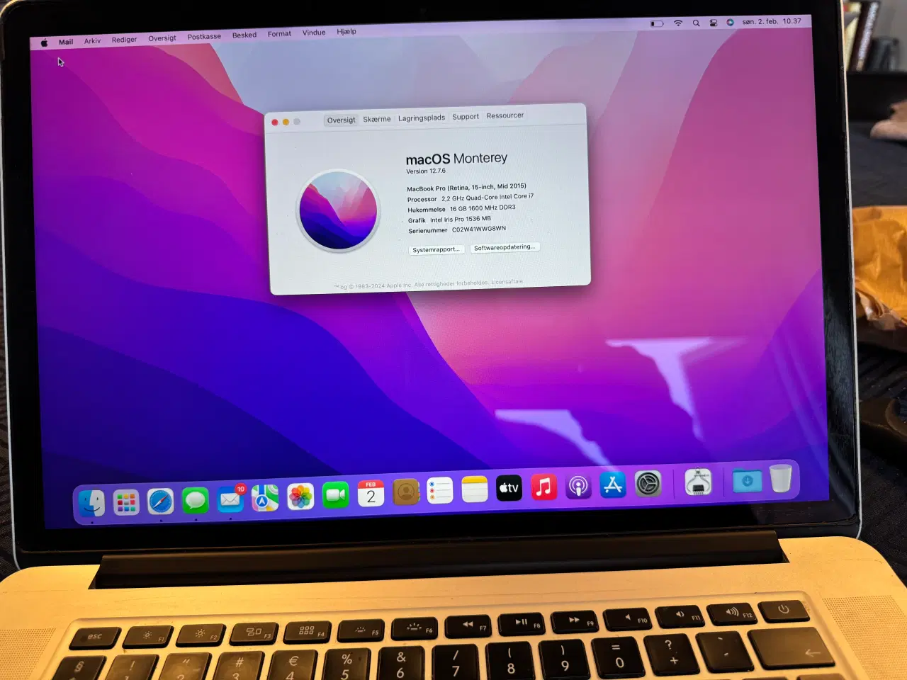 Billede 1 - MacBook Pro 15 inch