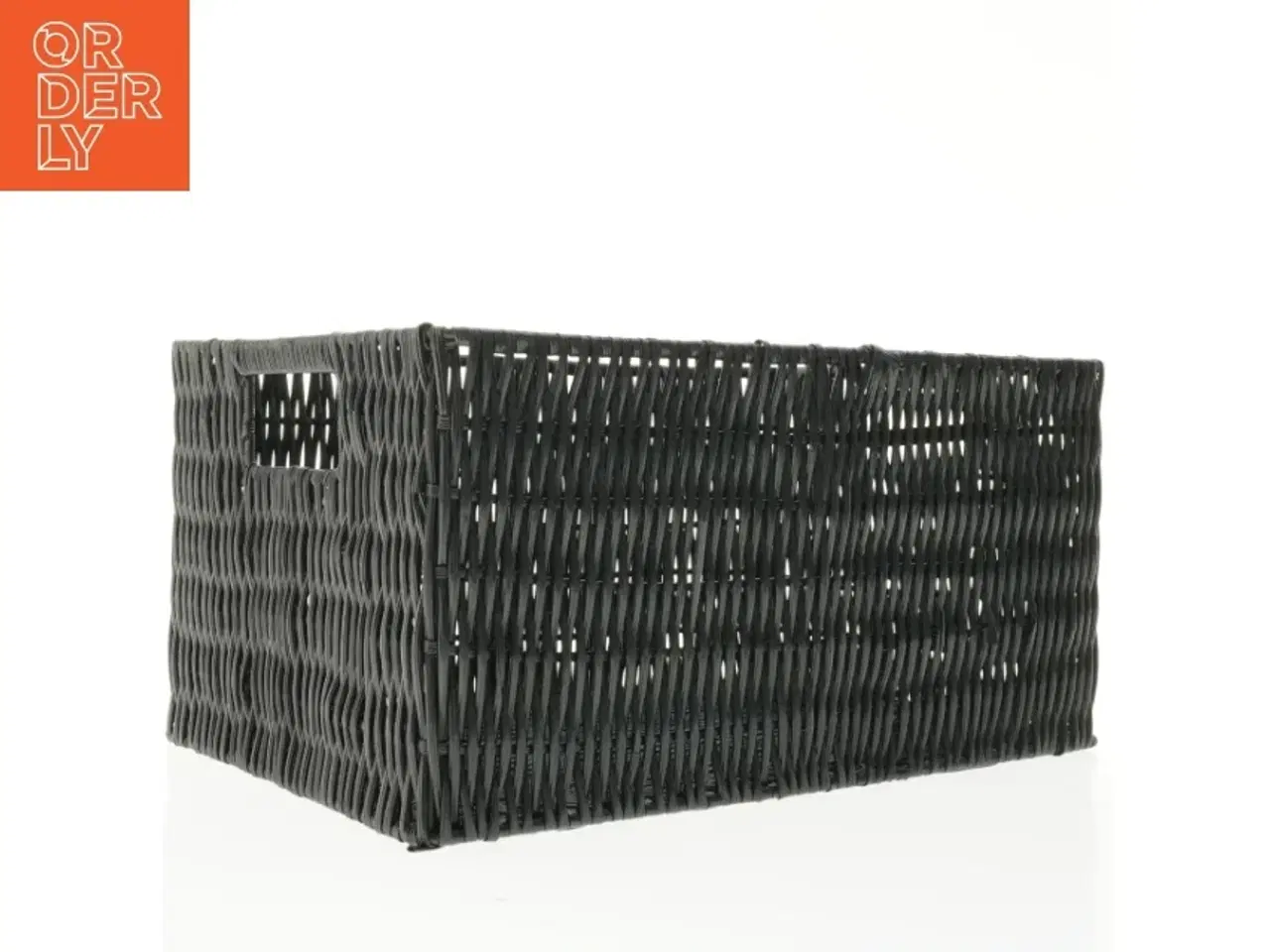 Billede 1 - Flettet kurv (str. 36 x 24 x 18 cm)