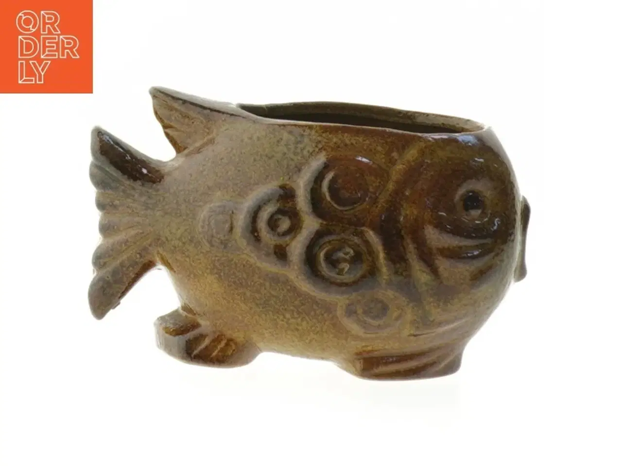 Billede 4 - Keramik fisk vase / skulptur (str. 14x7,5 cm)