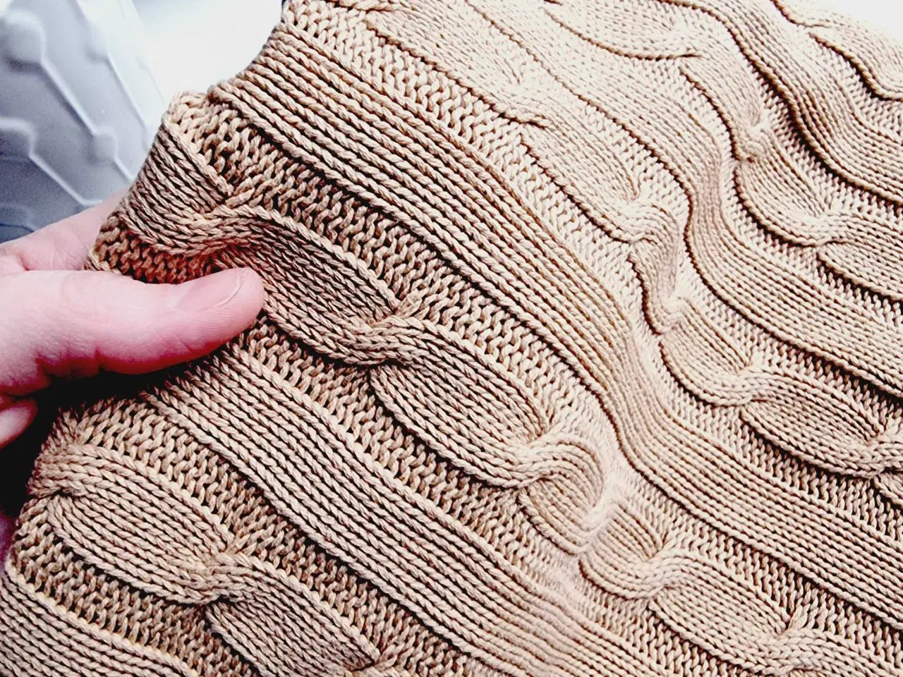 Billede 3 - Ralph Lauren cable knit tæppe 178cm x 127cm