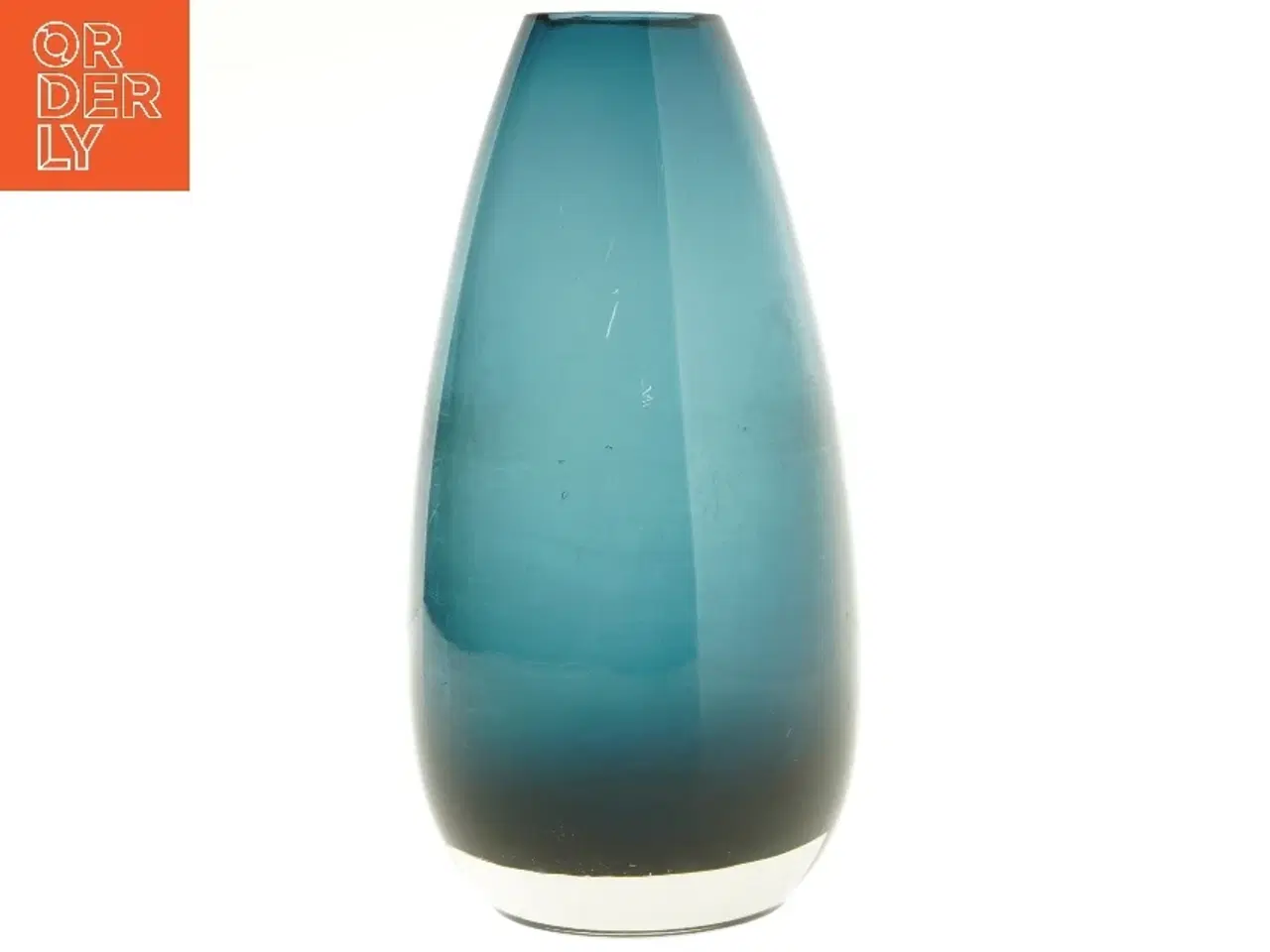 Billede 1 - Riihimäen blå glasvase (str. 21 cm)