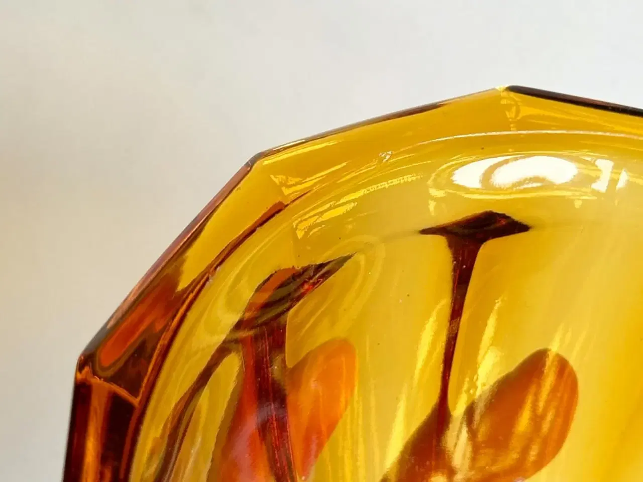 Billede 5 - Ravfarvet glasskål, NB