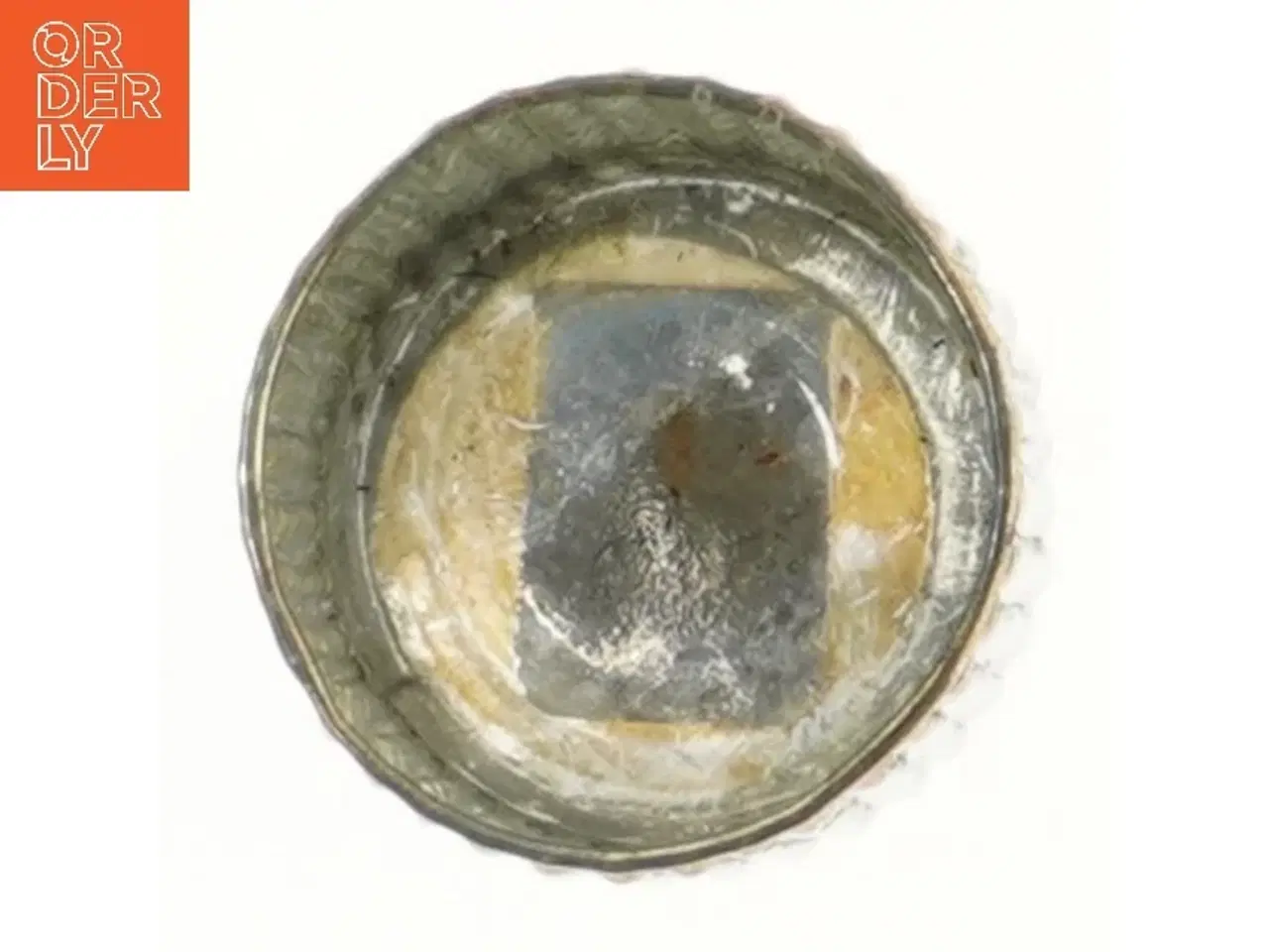 Billede 3 - Ribbet metallic lysestage (str. Ø 7 cm længde 8 cm)