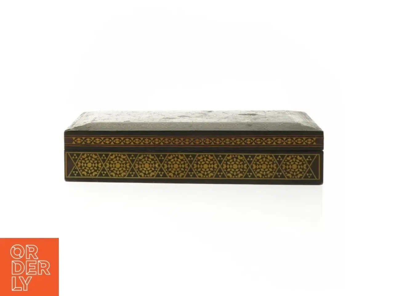 Billede 2 - Dekorativ Intarsia trækasse (str. 23x13 cm)