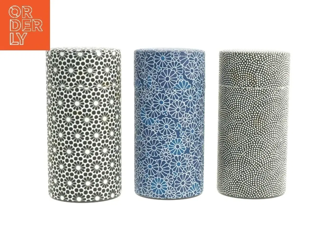 Billede 1 - 3 japanske tedåser med tryk fra Kotodo (str. 15,5 cm)