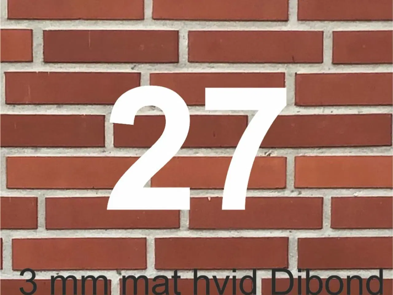 Billede 2 - Husnummer i 3 mm sort Dibond, Højde 20 cm