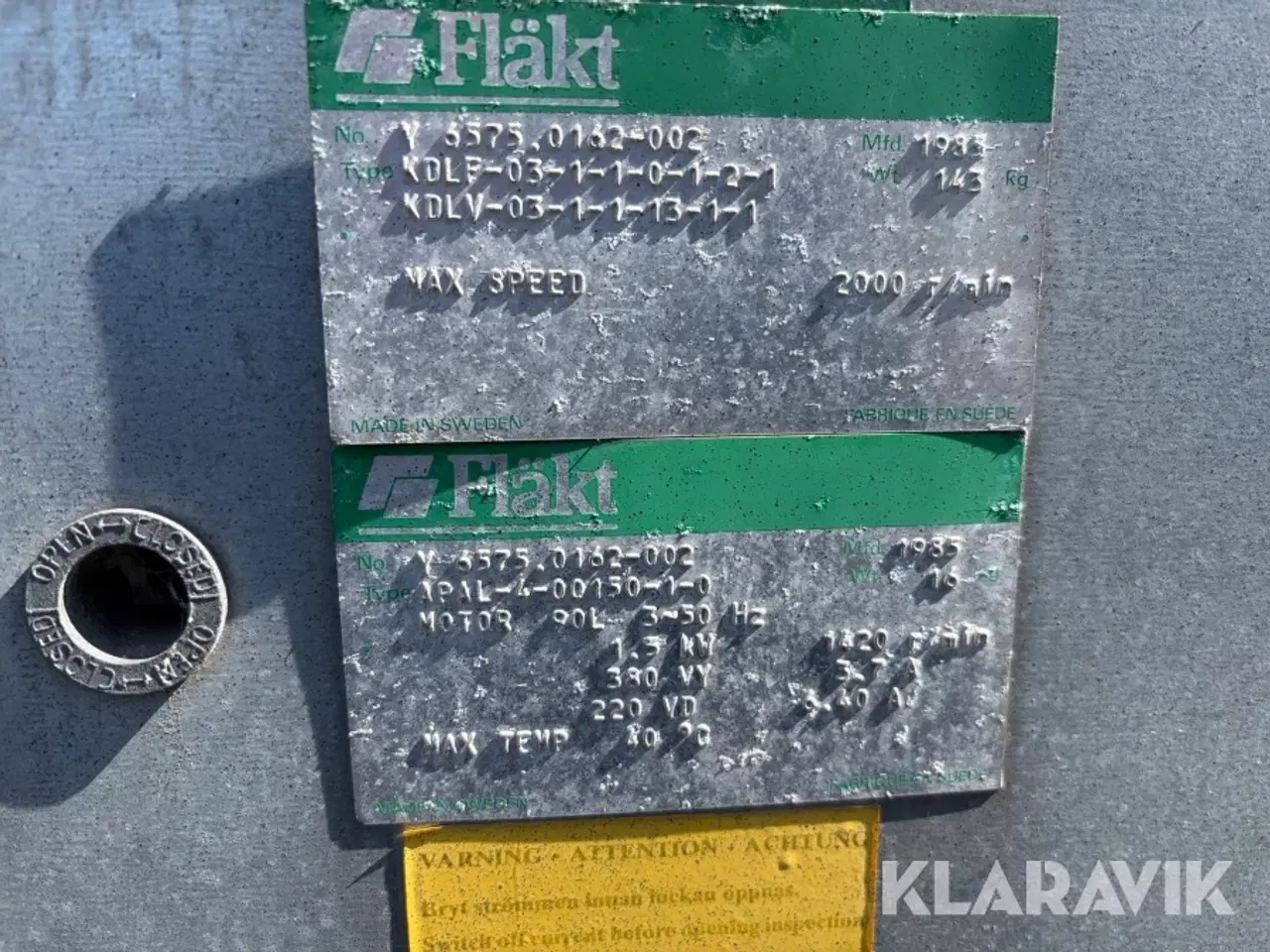 Billede 5 - Udsugningsmotor til malerkabine - lydisoleret - 1 styk