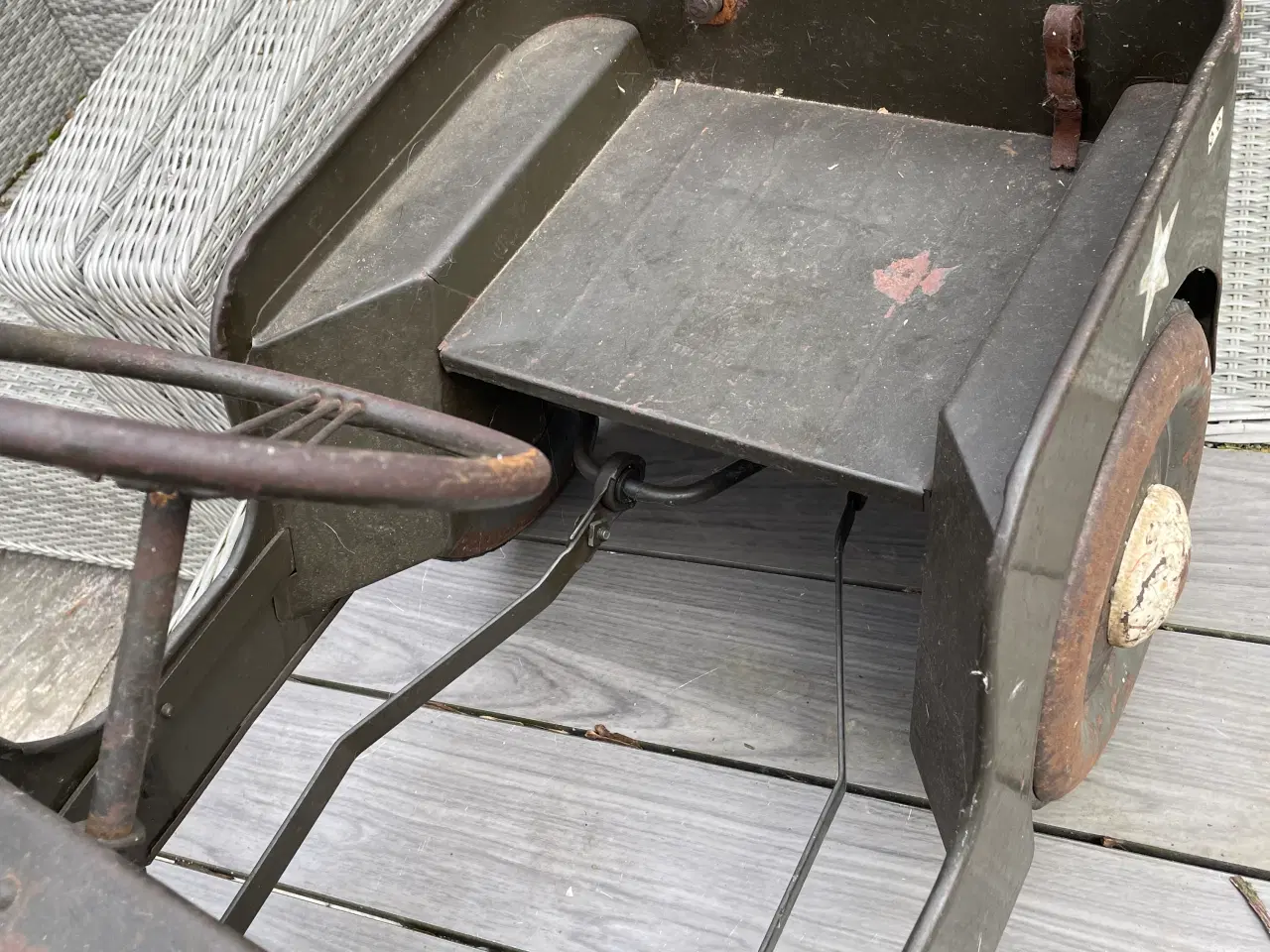 Billede 5 - Gl. pedalbil / trædebil militær Jeep