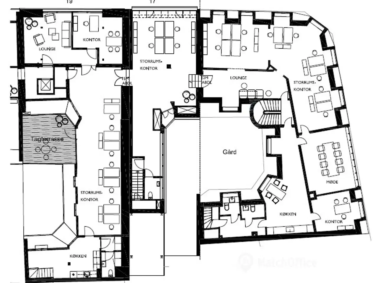 Billede 26 - INGEN BINDING - Nyistandsat og indbydende kontor på 473 m² med privat tagterrasse