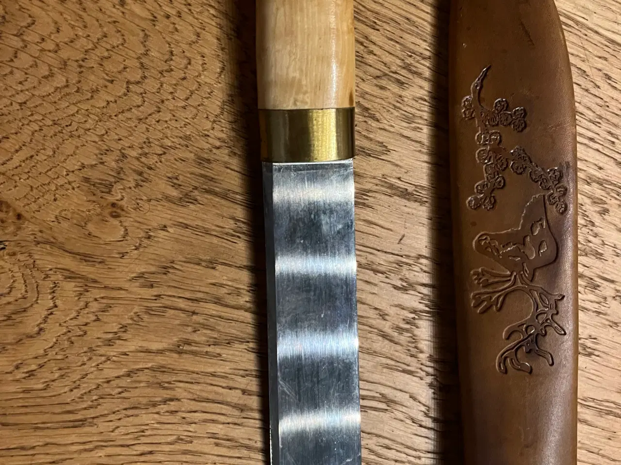 Billede 3 - Helle Leuku Kniv (Norge) m/ Hjorteslæde