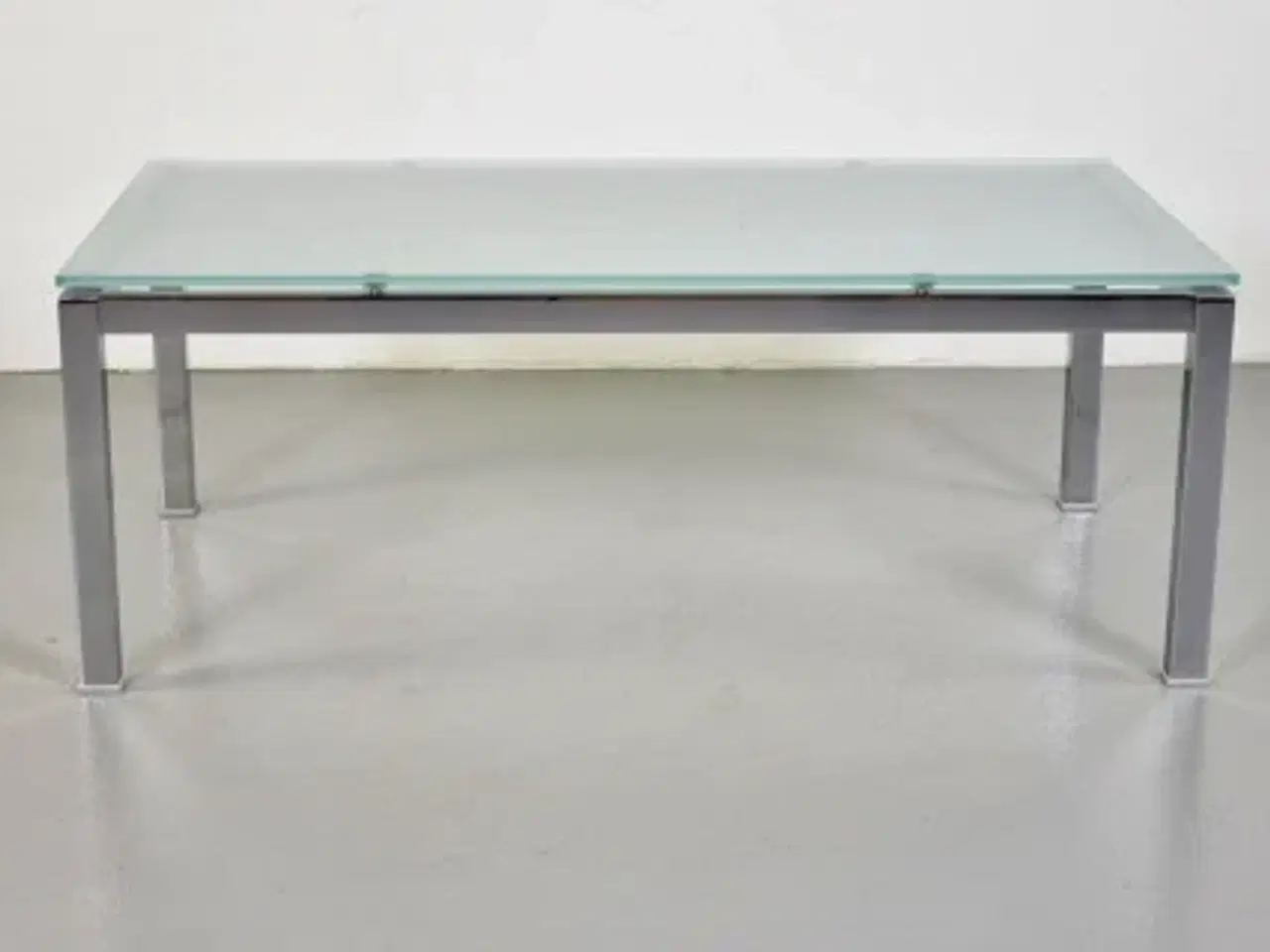 Billede 3 - Pedrali glasbord med krom understel, 120x69 cm.