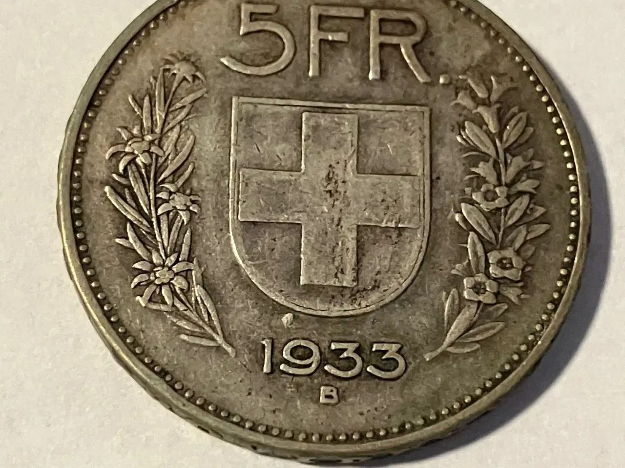 Billede 1 - 5 Francs 1933 B Switzerland