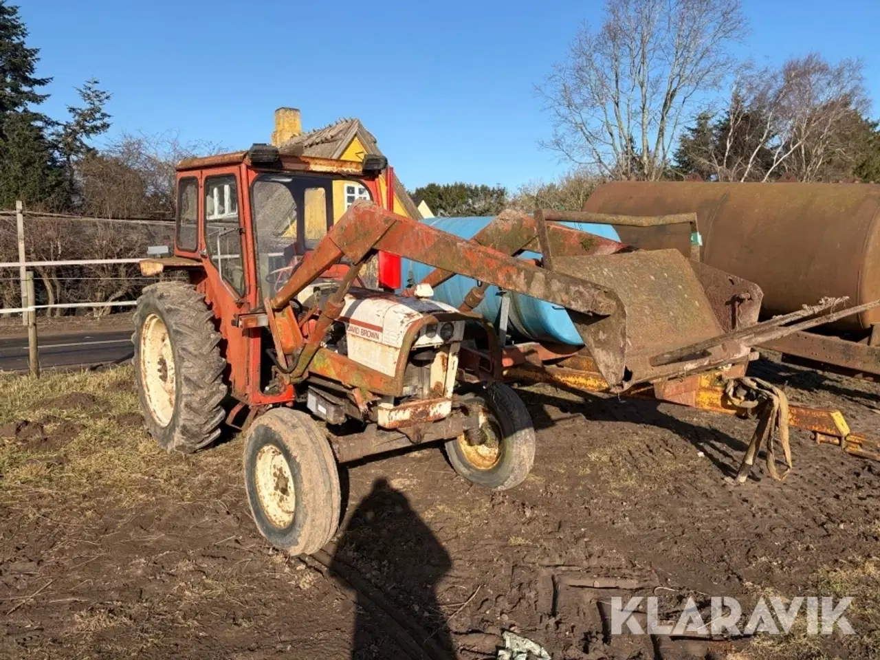Billede 3 - Veteran Traktor David Brown 885/1 med frontlæsser