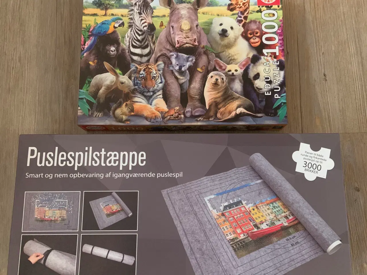 Billede 1 - Puslespil og puslespilstæppe