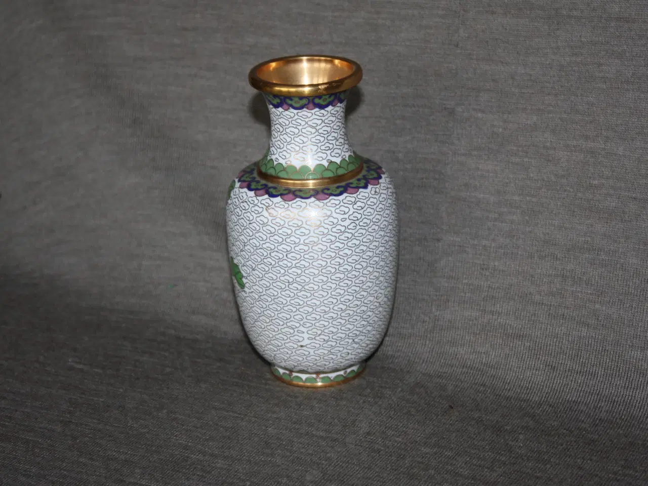 Billede 4 - Kinesisk cloisonne vase højde 13,5 cm