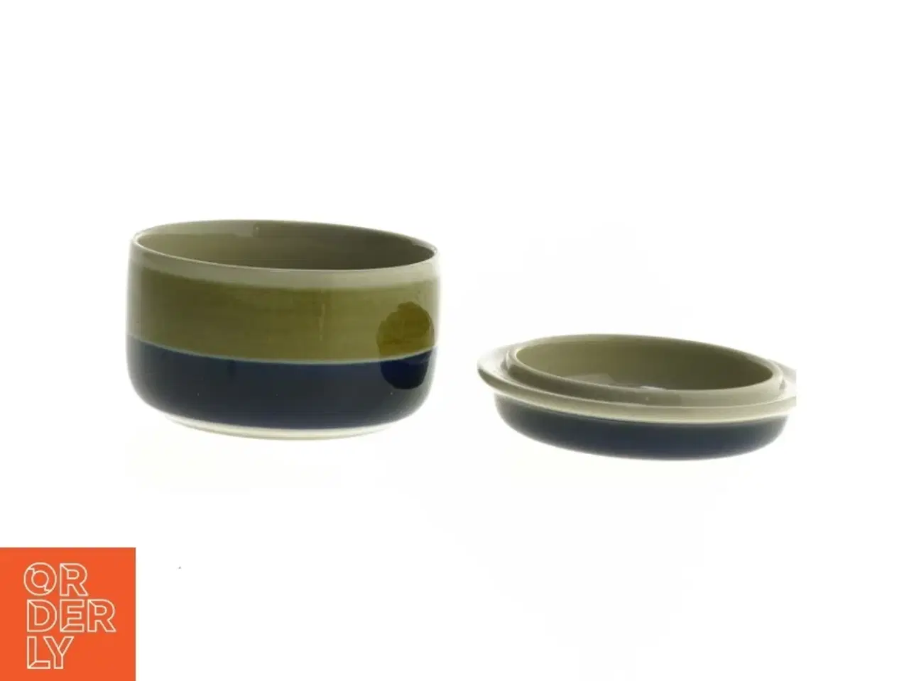 Billede 1 - Sukkerskål og flødekande fra Rrstrand (str. Ø. 8,5 cm. og. 9,5 cm)