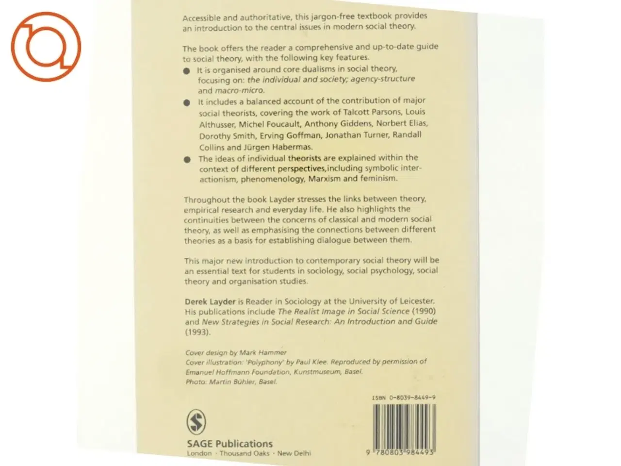 Billede 3 - Understanding social theory af Derek Layder (Bog)