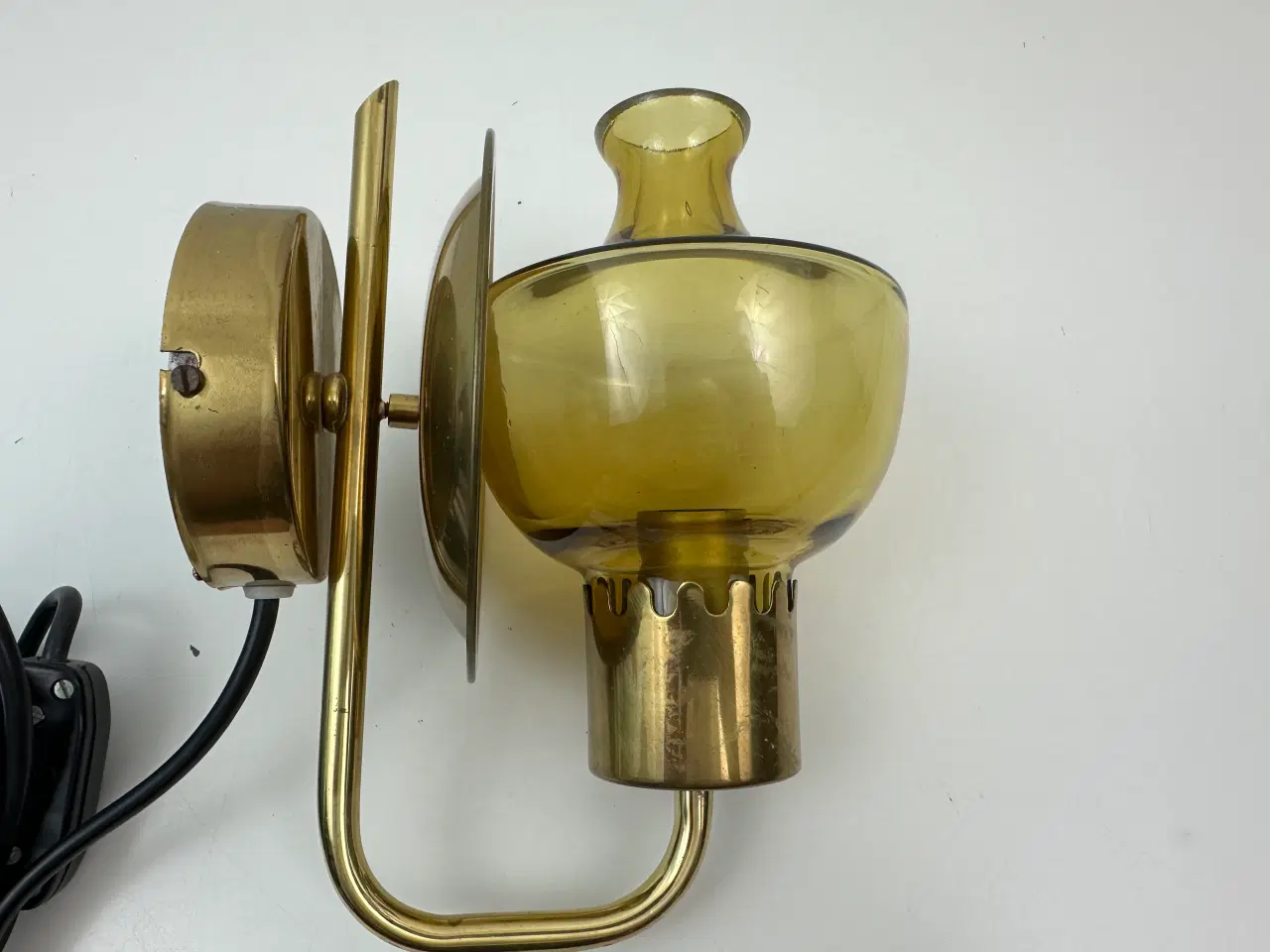 Billede 4 - Vintage lampe i messing / glas