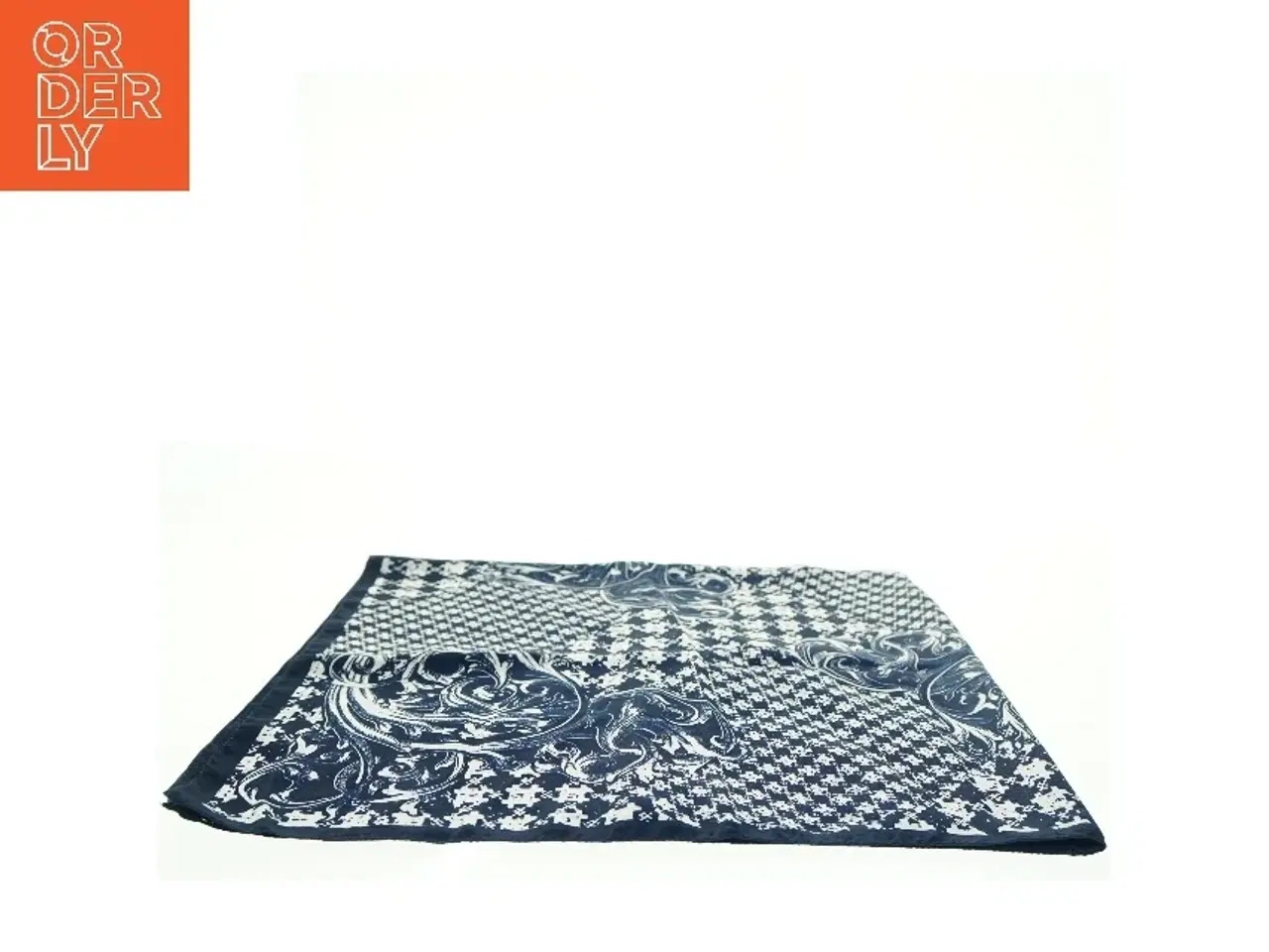 Billede 4 - Blåt og hvidt tørklæde (str. 85 x 85 cm)