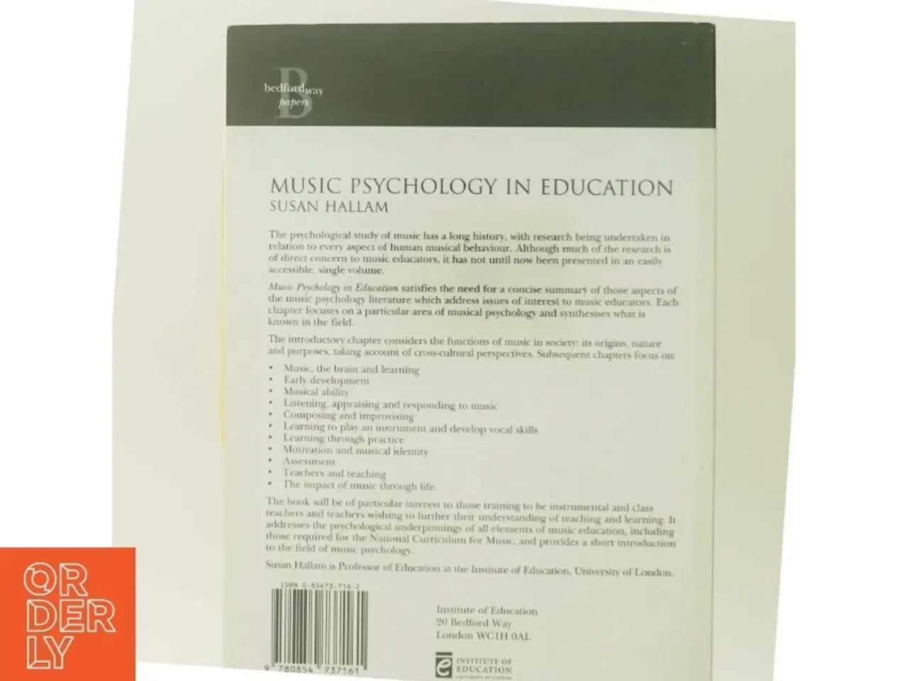 Billede 3 - Music psychology in education af Susan Hallam (Bog)