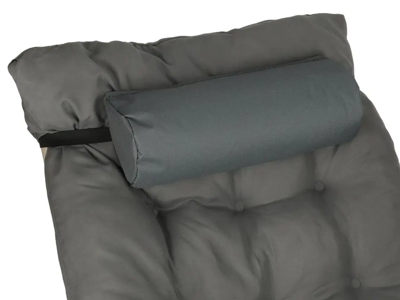 Billede 2 - Sammenklappelig have- og strandstol med pude – grå