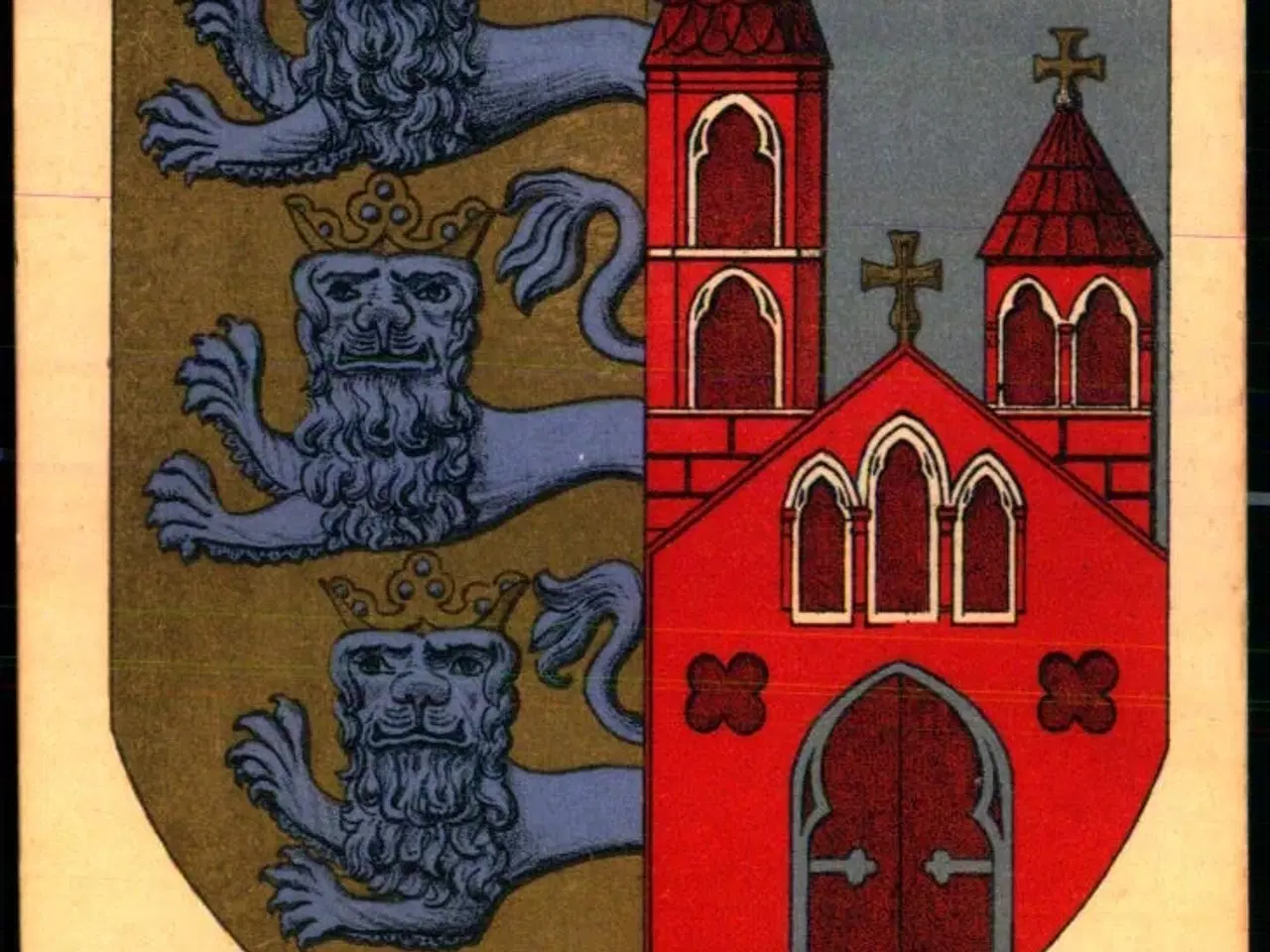 Billede 1 - Danske Byvaabner - Ribe Byvaaben - Fritz Benzen 48 - Ubrugt