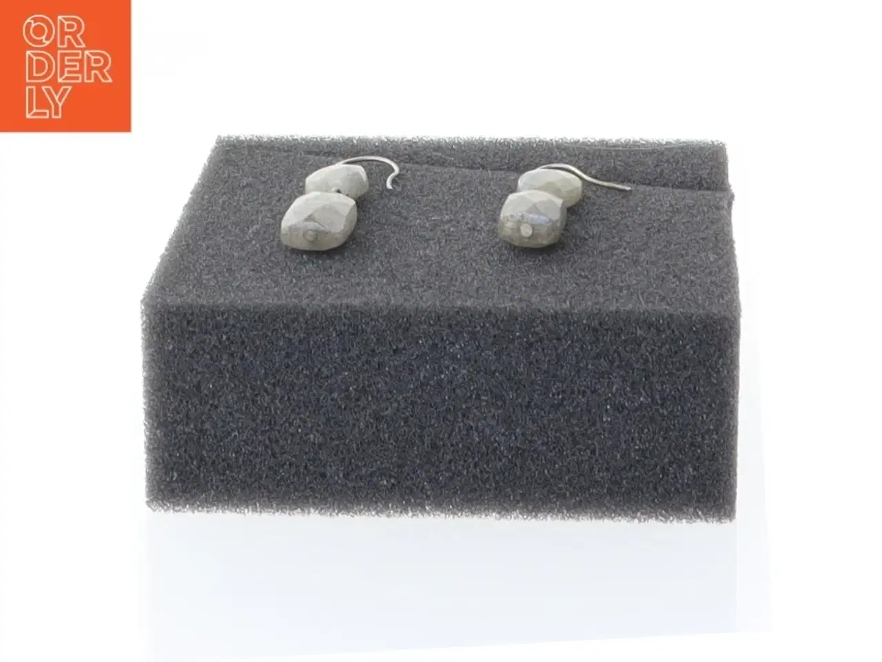 Billede 3 - Øreringe med sten (str. 2,5 cm)